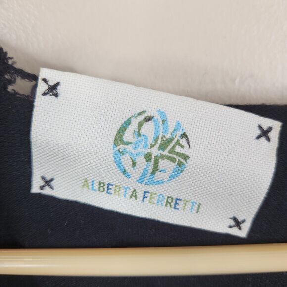 Alberta Ferretti Womens Heart Earth Lurex Embroidered Help Me DIY Mod Tee L - Picture 5 of 7